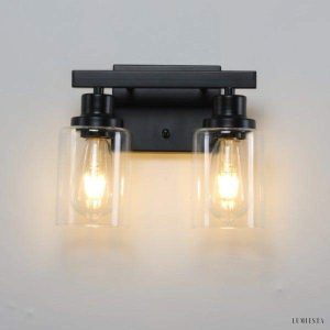 Podwójna lampa ścienna szklana w stylu nowoczesnym