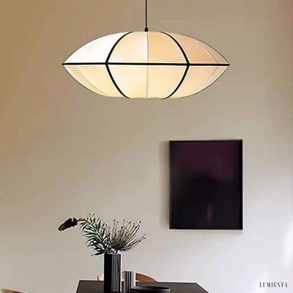image_4-67.jpg Aria - Lampa wisząca bąbelkowa z tkaniny biało-czarna/brązowo-czarna, Ø40/50/60cm
