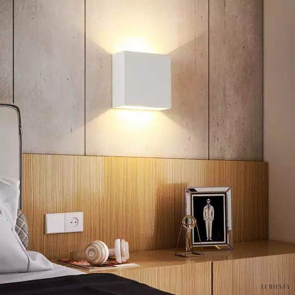 Lampa ścienna LED w kształcie sześcianu styl industrialny