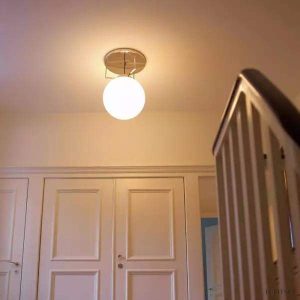 Lampa sufitowa Bauhaus DMB 26 z okrągłym kloszem szklanym