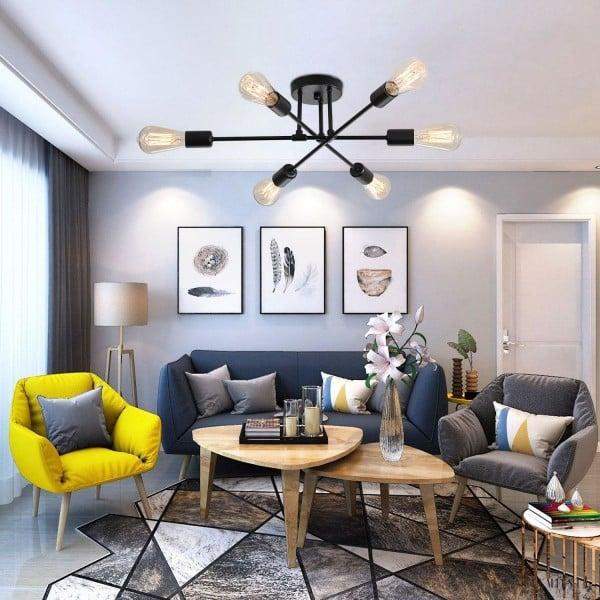 Nordycka lampa sufitowa Sputnik 6-ramienna