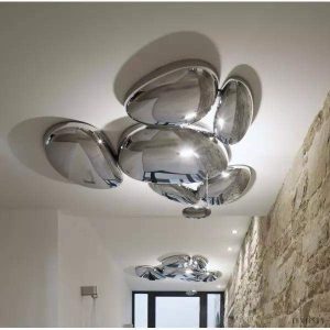 Lampa sufitowa Skydro z chromowanymi akcentami 110 cm