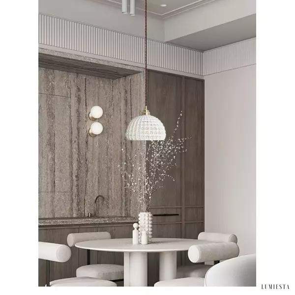 Nowoczesna ceramiczna lampa wisząca w owalnym kształcie