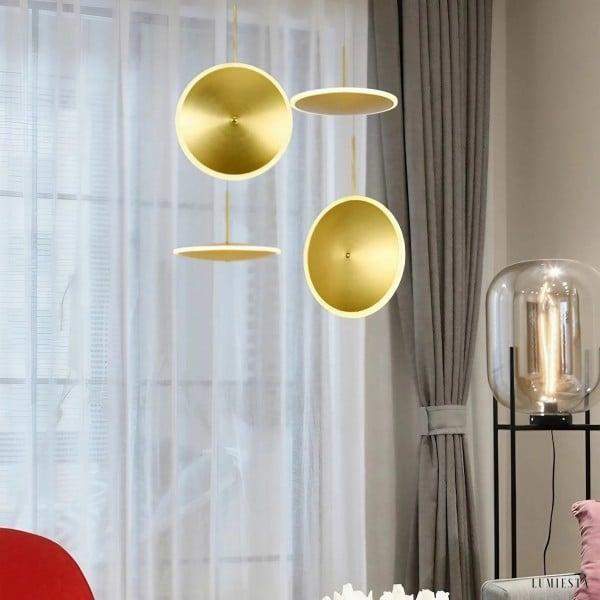 Lampa Wisząca Chrona Dish Mosiężna Design 20 30 40 cm