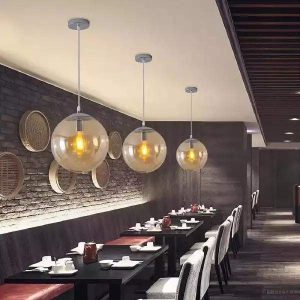 Szklana Kula Lampa Wisząca