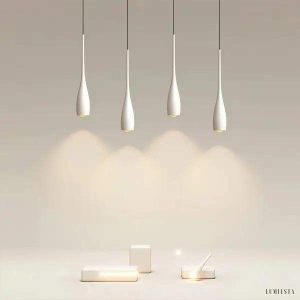 Lampa wisząca Whelan w kształcie kropli nowoczesny styl