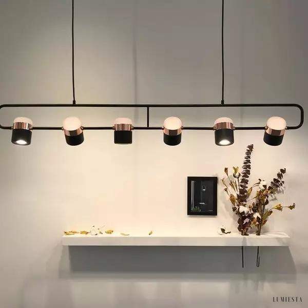 Lampa wisząca LED Slim w stylu art deco z regulowanym kloszem