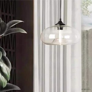 Lampa wisząca Art Deco w skandynawskim stylu szkło 28 cm