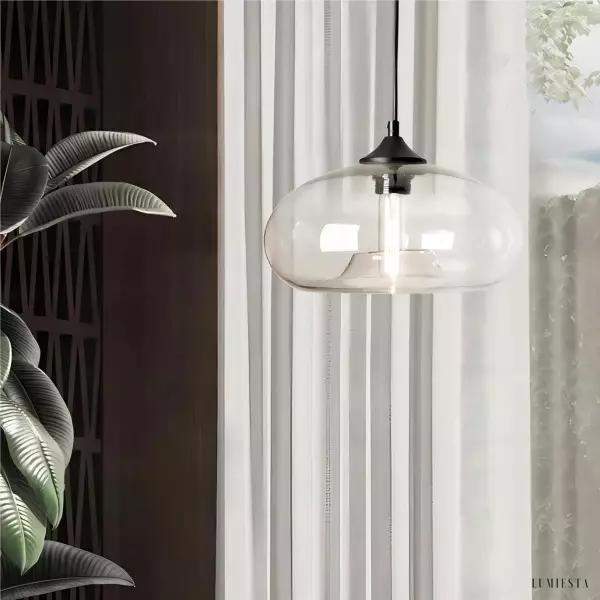 Lampa wisząca Art Deco w skandynawskim stylu szkło 28 cm