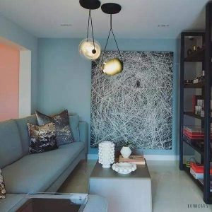 Lampa wisząca Api z szkła w kształcie komórki roślinnej