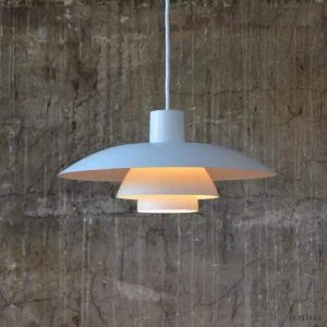Trójwarstwowa lampa wisząca z aluminiowymi kloszami 40 cm