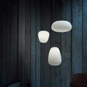 Lampa Wisząca z Dmuchanego Szkła w Kształcie Okrągłym