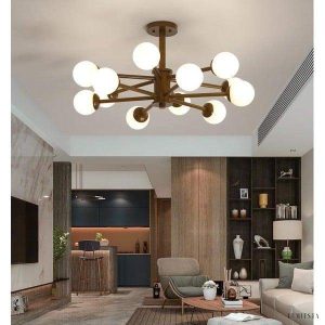 Lampa sufitowa Origin w drewnianym stylu molekularnym