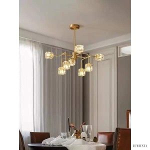 Lampa sufitowa kryształowa w stylu minimalistycznym