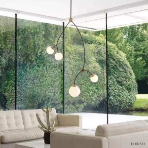 Lampa wisząca Ivy w egzotycznym stylu z dmuchanego szkła