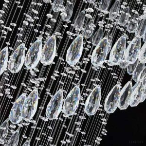 Luksusowa lampa wisząca kryształowa w stylu rotacyjnym