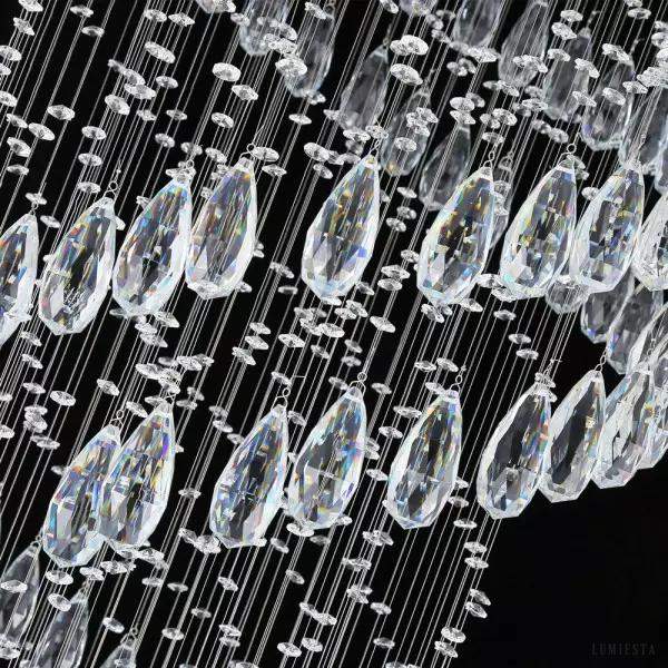 Luksusowa lampa wisząca kryształowa w stylu rotacyjnym