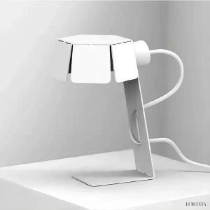 Minimalistyczna lampa biurkowa Object 3 z metalu
