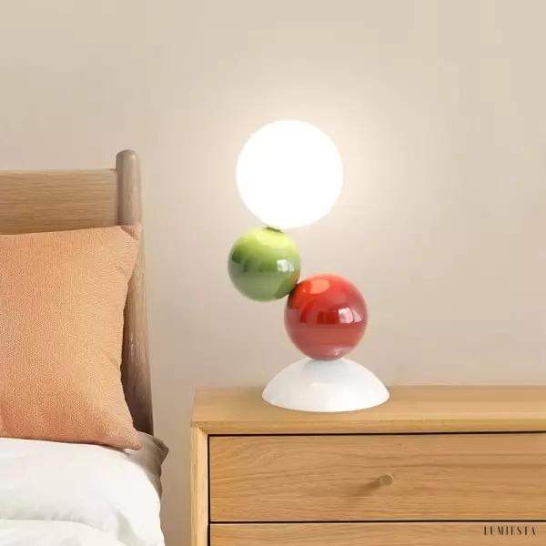 Kolorowa stołowa lampa akrylowa w nowoczesnym stylu