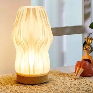 Nowoczesna lampka nocna z 3D wydruku elegancki styl minimalistyczny