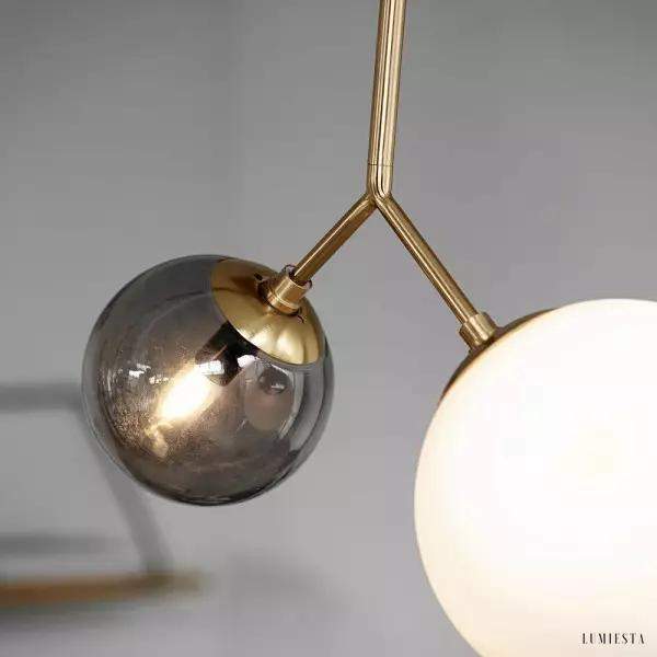 Lampa wisząca Twice w asymetrycznym stylu z kulami