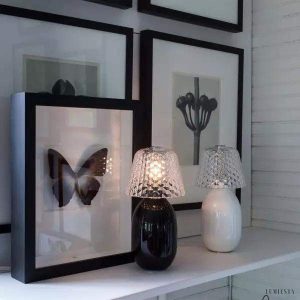 Lampa stołowa Candy Light z kryształowym kloszem elegancka