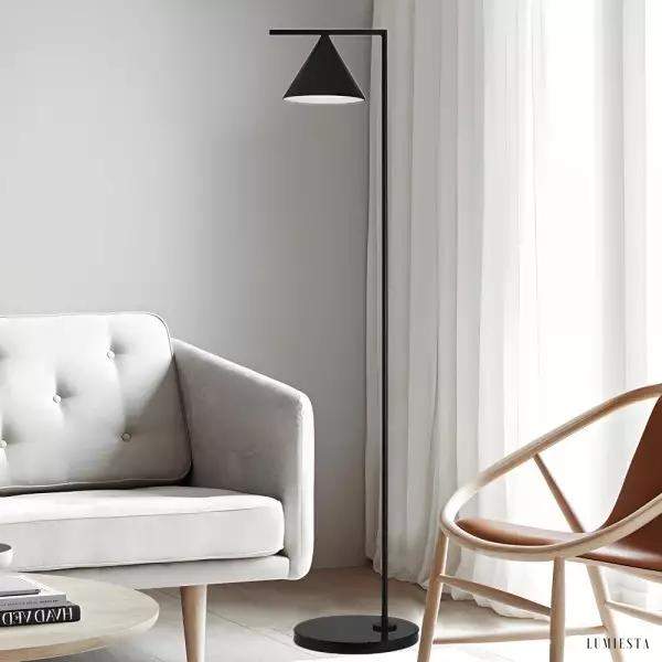 Stylowa lampa podłogowa/stołowa Captain Flint z metalowym kloszem