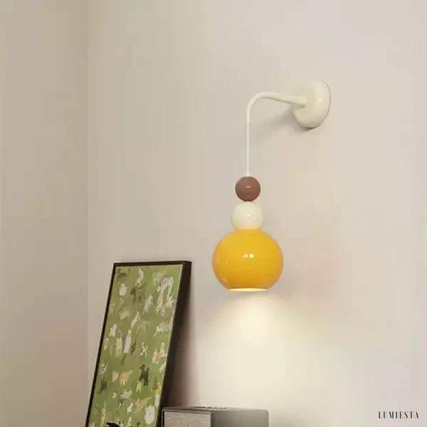 Lampa ścienna w stylu francuskim kula lodowa kolorowa