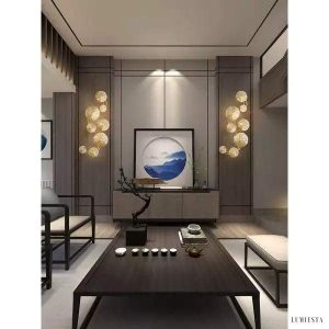 Lampa ścienna LED w kształcie liścia lotosu w stylu vintage