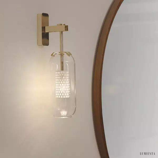 Lampa ścienna Vadim minimalistyczna z szklanym kloszem