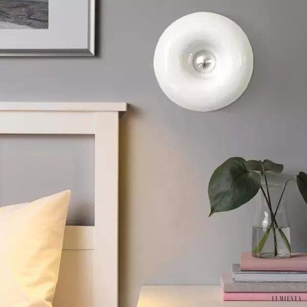 Nowoczesna okrągła lampa stołowa z LED dotykowym w stylu Bauhaus