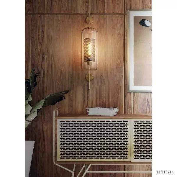 Lampa Ścienna Chiswick Glass Stylowa Szklana Kapsułka