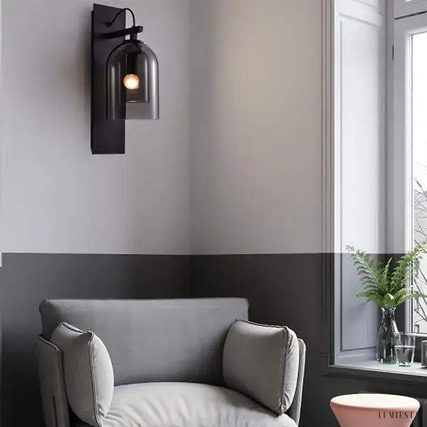 Lampa ścienna szklana Lumi elegancka minimalistyczna 35 cm