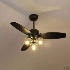 Nowoczesna industrialna lampa sufitowa z wentylatorem