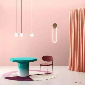 Lampa wisząca z kolekcji Laurent mleczny globus nowoczesny styl