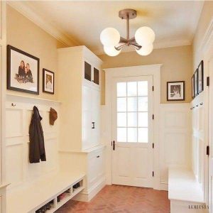 Lampa sufitowa metalowa w stylu Mid Century z globami