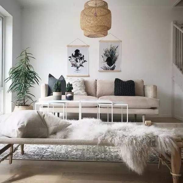 Bambusowa lampa wisząca w naturalnym stylu do wnętrz