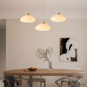 Szklana lampa wisząca dynia nowoczesny design do kuchni