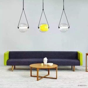 Lampa wisząca Api z szkła w kształcie komórki roślinnej