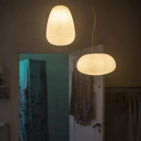 Lampa Wisząca z Dmuchanego Szkła w Kształcie Okrągłym