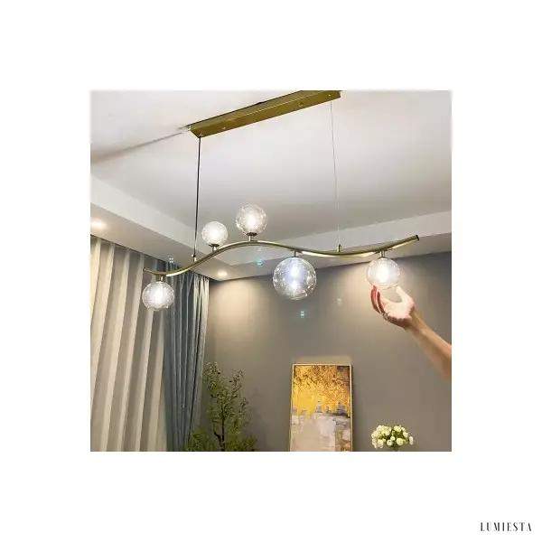 Nordycka minimalistyczna lampa wisząca z kulami szklanymi