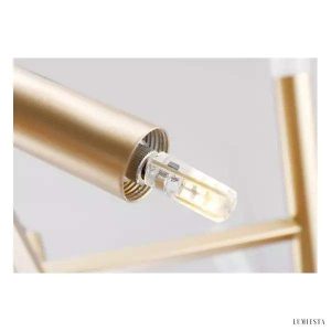 Lampa wisząca w kształcie gniazda ptaka czarna złota