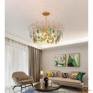 Luksusowa lampa wisząca z agatowymi akcentami