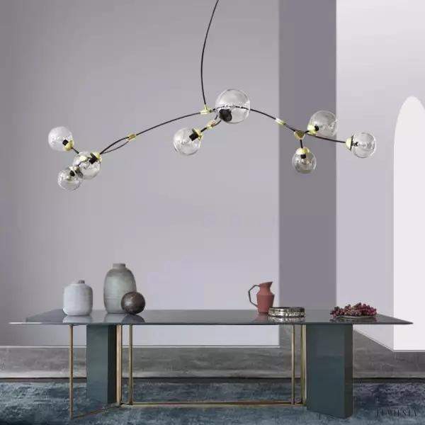 Lampa wisząca Ivy w egzotycznym stylu z dmuchanego szkła