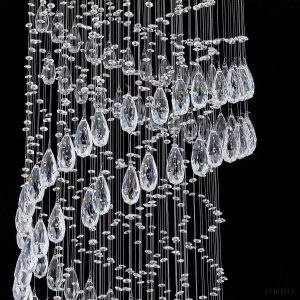 Luksusowa lampa wisząca kryształowa w stylu rotacyjnym