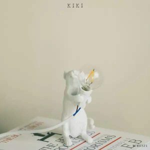 Lampka biurkowa myszka w stylu nowoczesnym z delikatnym światłem