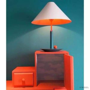 Lampka biurkowa Little Eliah okrągła elegancka design LED