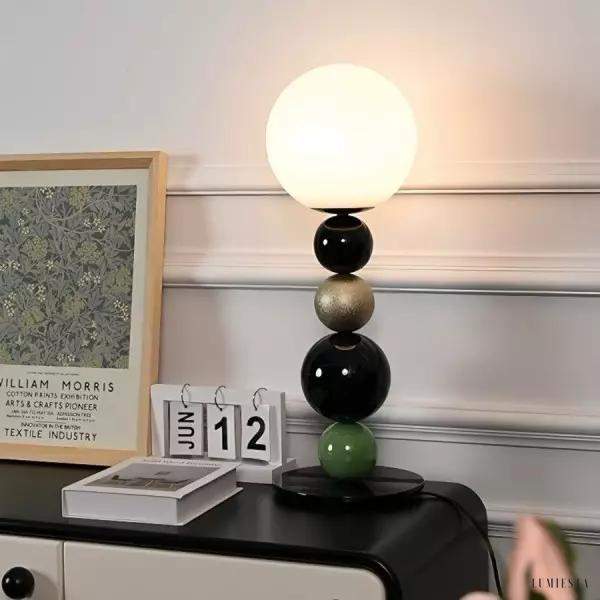 Kolorowa Lampa Stolikowa z Okrągłych Kulek 58 cm