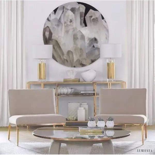 Lampa stołowa Parker w stylu nowoczesnym z białym kloszem