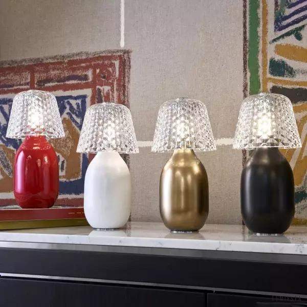 Lampa stołowa Candy Light z kryształowym kloszem elegancka
